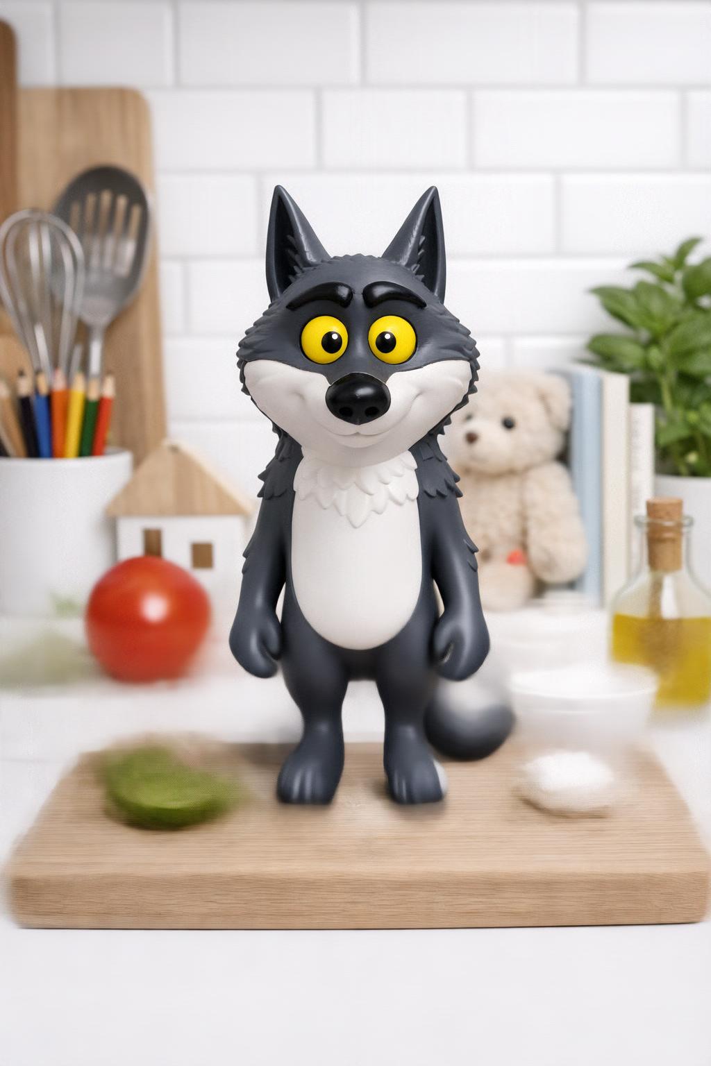 🐺 Le Loup Mal-Aimé – Création 3D originale (30 cm) Grey