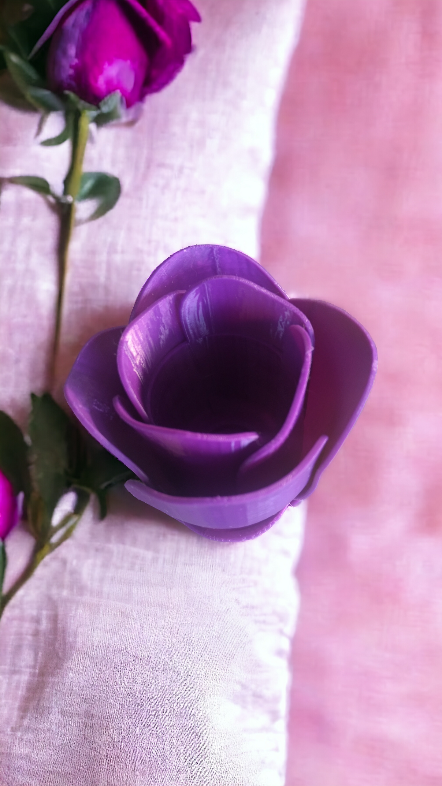 Petit pot fleur forme de rose étanche