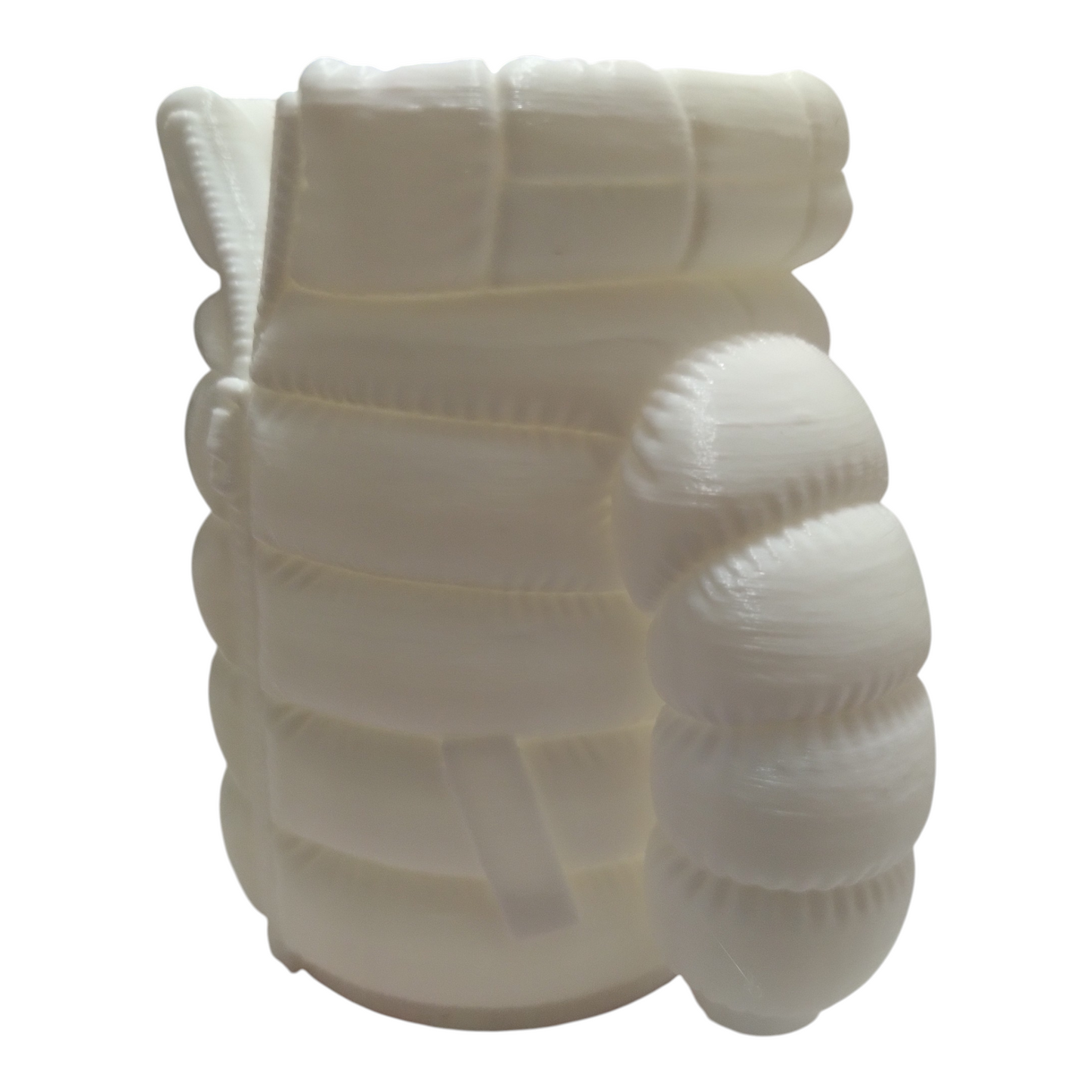 🖍️ Pot à crayons doudoune blanc – manches longues