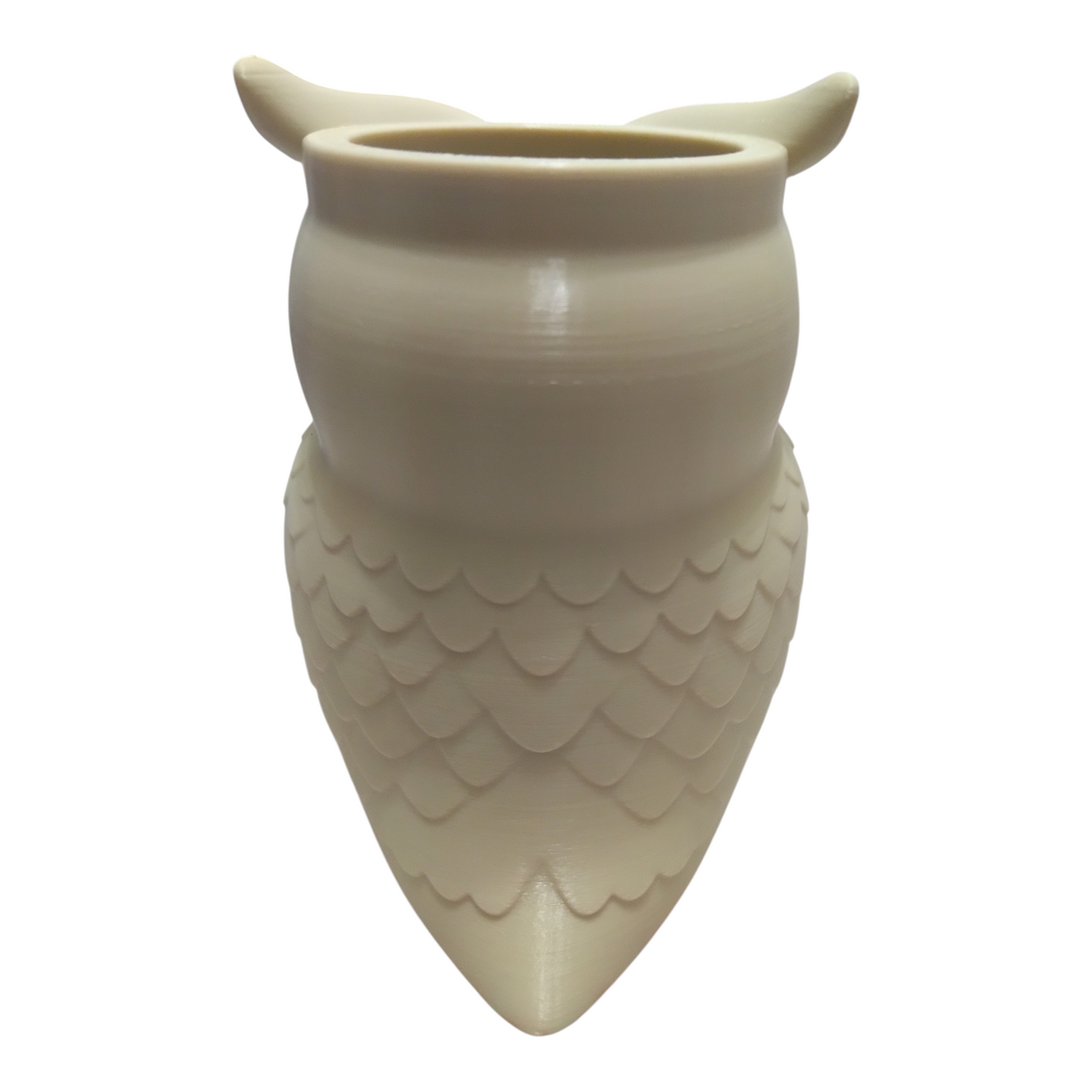 Pot à crayons chouette beige – parfait pour bureau