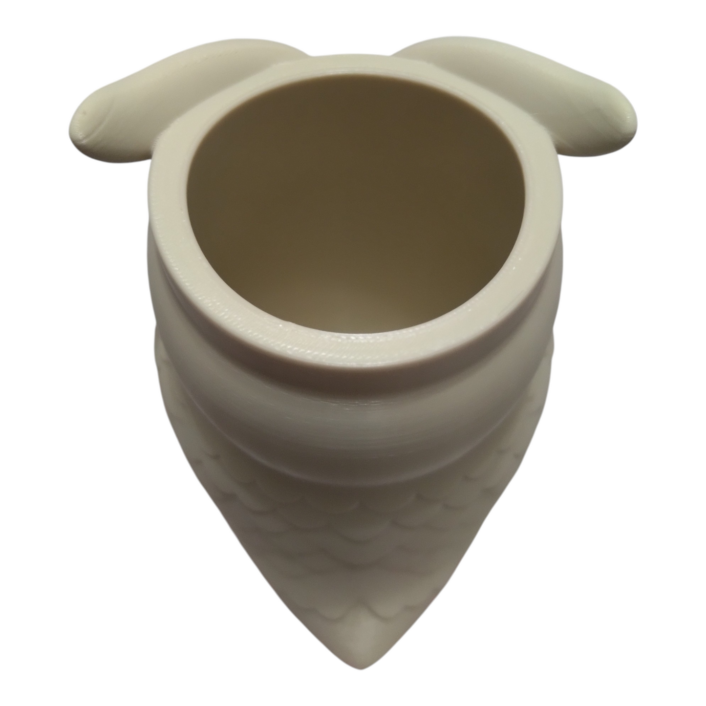 Pot à crayons chouette beige – parfait pour bureau