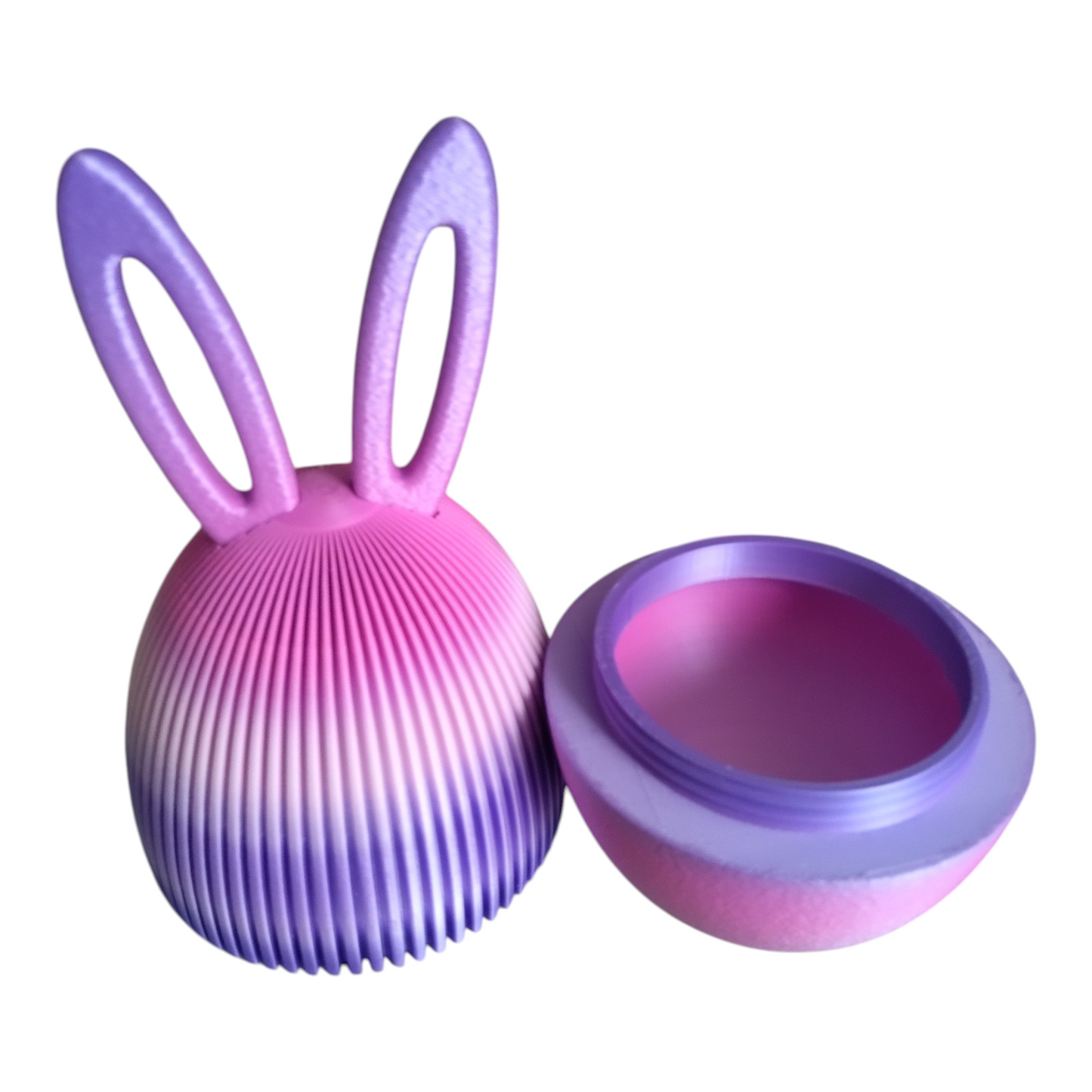 🐰🌈 Boîte Lapin de Pâques Multicolore – Rose & Violet