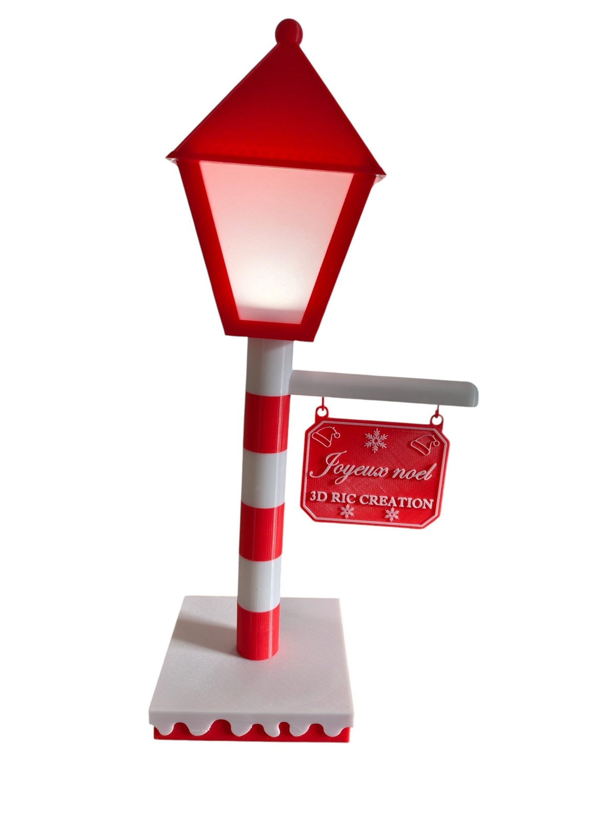 Lampadaire LED Noël Personnalisé 60 cm | Décoration Lumineuse Festive
