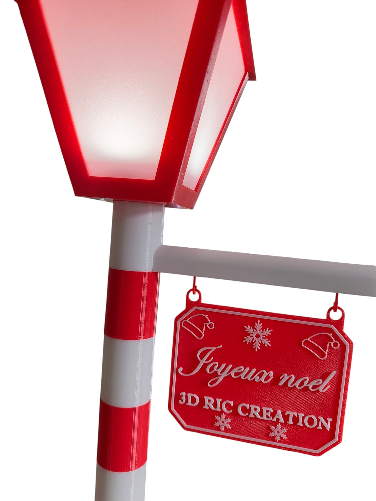 Lampadaire LED Noël Personnalisé 60 cm | Décoration Lumineuse Festive
