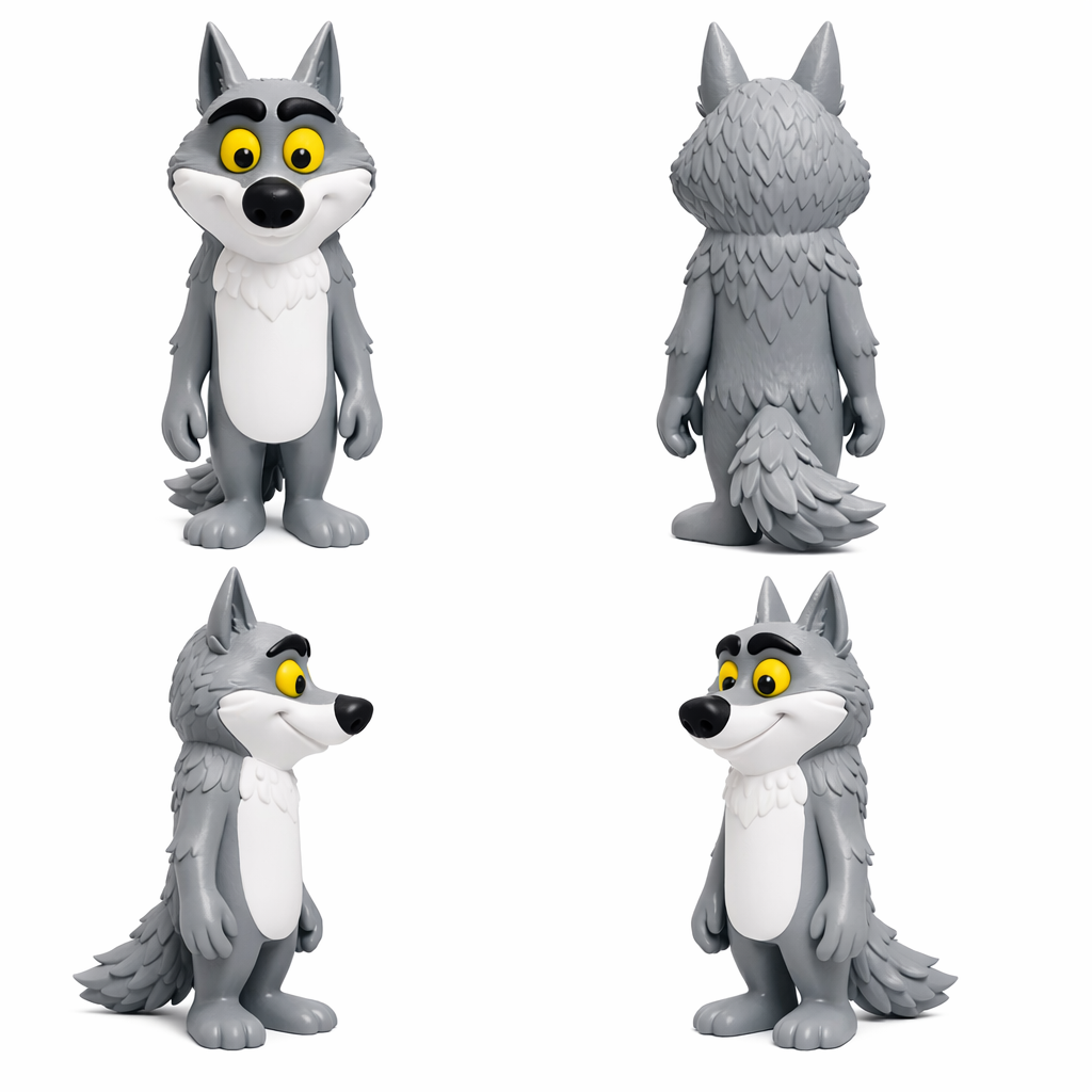 Loup Mal-Aimé – Création 3D (15 cm)
