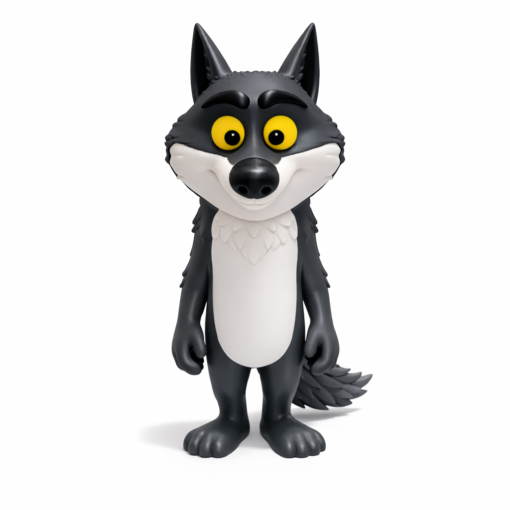 🐺 Le Loup Mal-Aimé – Création 3D originale (30 cm) Grey