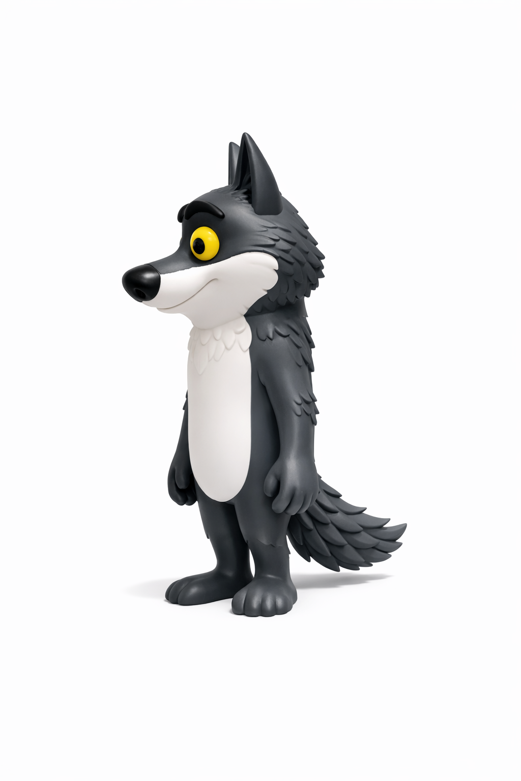 🐺 Le Loup Mal-Aimé – Création 3D originale (30 cm) Grey