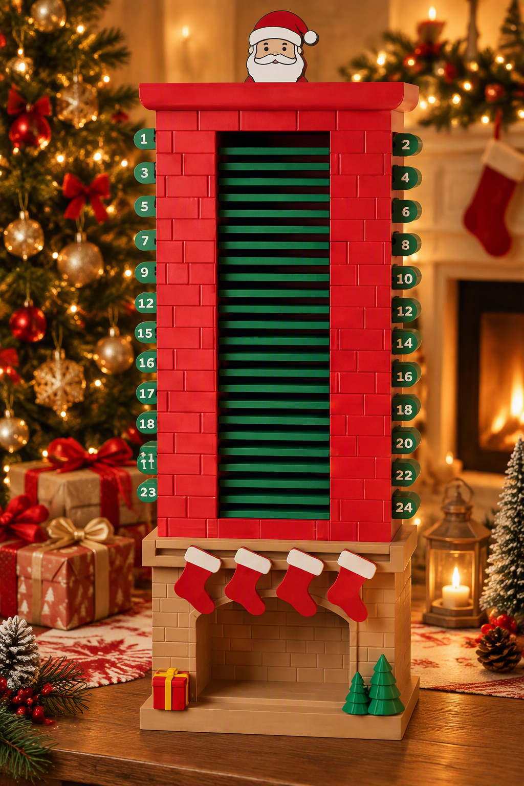 Calendrier de l'Avent Cheminée 3D | La magie de Noël à découvrir chaque jour