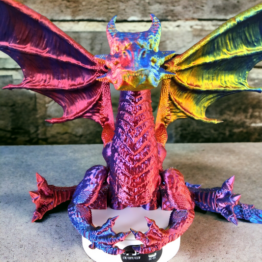 Dragon tricolore articulé