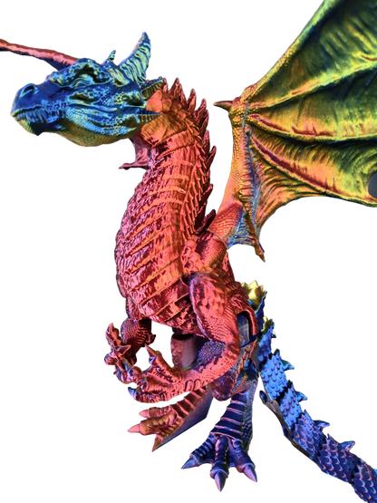 Dragon tricolore articulé