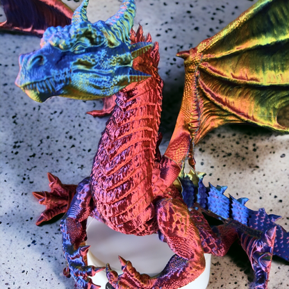 Dragon tricolore articulé