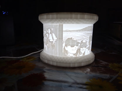 Curved lithophane