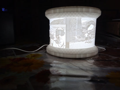 Curved lithophane