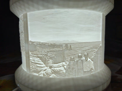 Curved lithophane