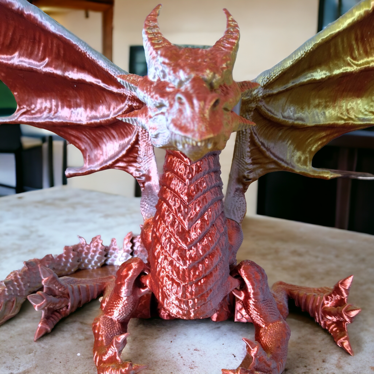 Dragon articulé multi couleur