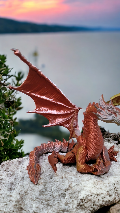 Dragon articulé multi couleur