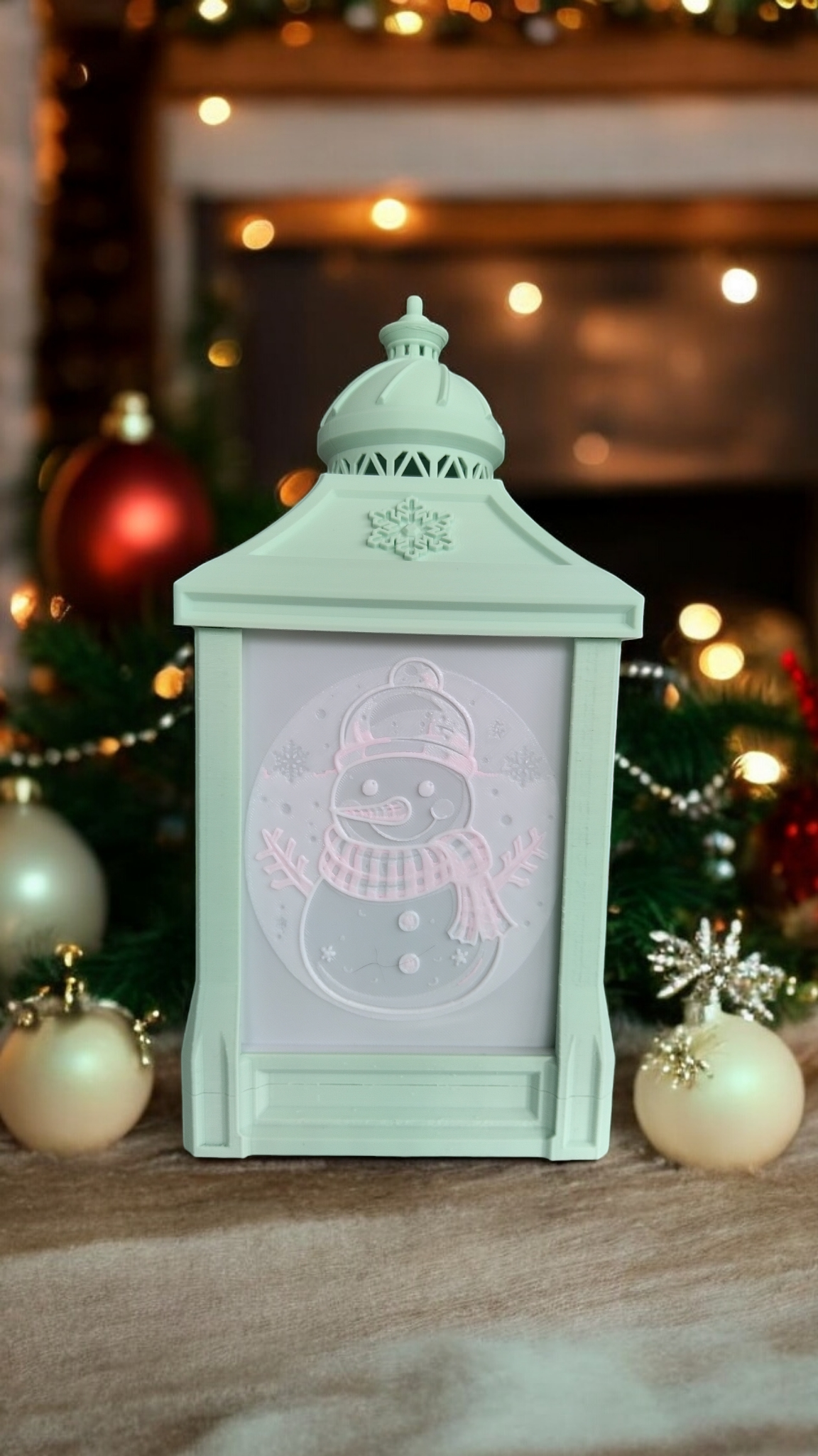 Lantern Snow Man