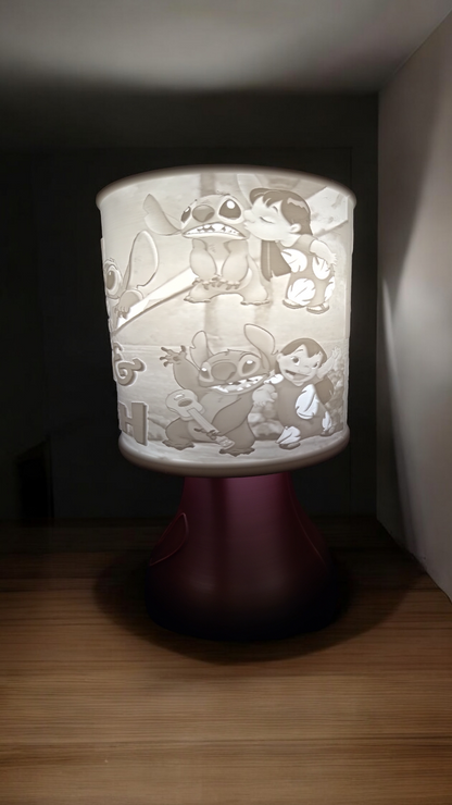 Lampe chevet Lylo et stitch